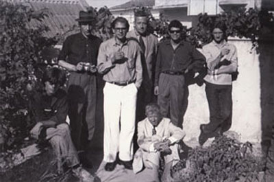William S. Burroughs, Allen Ginsberg, Alan Ansen, Gregory Corso, Ian Summerville, Peter Orlovsky, Paul Bowles, Tangiers, 1957